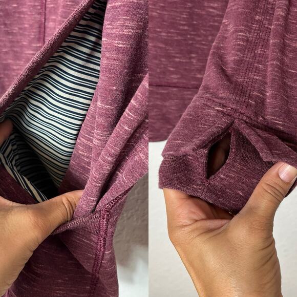 Lululemon Find Your Centre Wrap Jacket Heathered Marled Rust Berry Size 4 - Picture 10 of 12